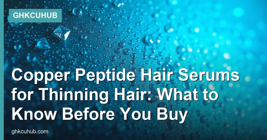 Copper Peptide Hair Serums for Thinning Hair: What to Know Before You Buy - GHKCuHub