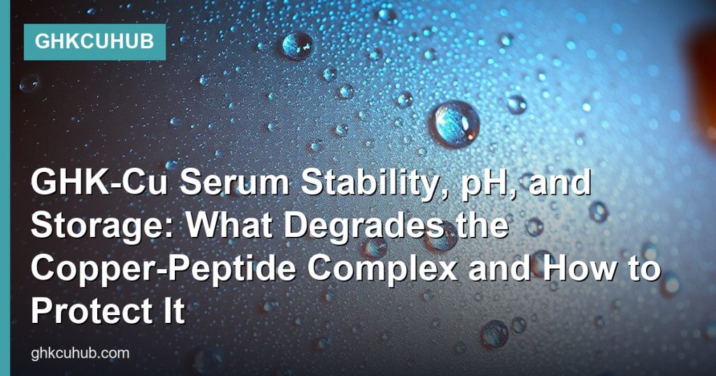 GHK-Cu Serum Stability, pH, and Storage: What Degrades the Copper-Peptide Complex and How to Protect It - GHKCuHub