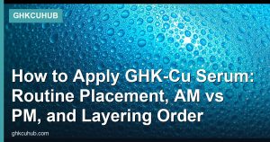 How to Apply GHK-Cu Serum: Routine Placement, AM vs PM, and Layering Order